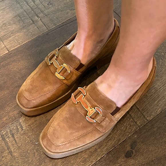 Ron White Hoda Women's Suede, Loafers HorseBit Buckle Cognac Size 40 (9) - Picture 12 of 12